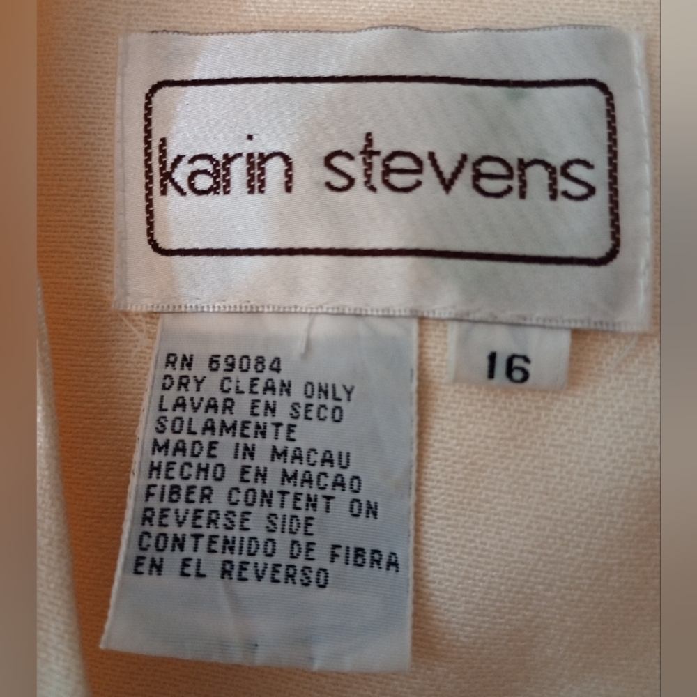 2 Pc:Vintage Karen Stevens Midi Dress+Plaza South 3/4 Sleeve Jacket, Yellow, 14 - Picture 9 of 16